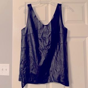 🌸Black Soprano Faux Leather Top